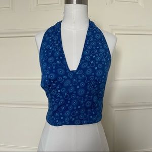 Blue halter top